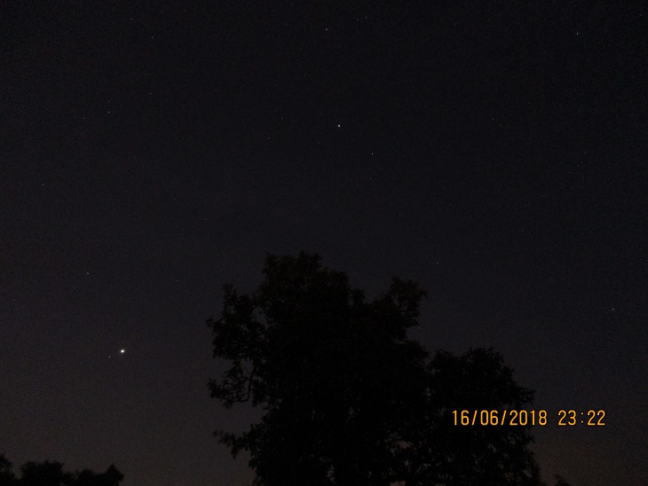 2018-6-16 (57)  Chomutov "Na hvězdárně" - Astronomické praktikum (praxe), Jupiter a hvězda Arcturus