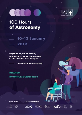 2019-1 zapojili jsme se do mezinárodního projektu 100 hodin astronomie, poster